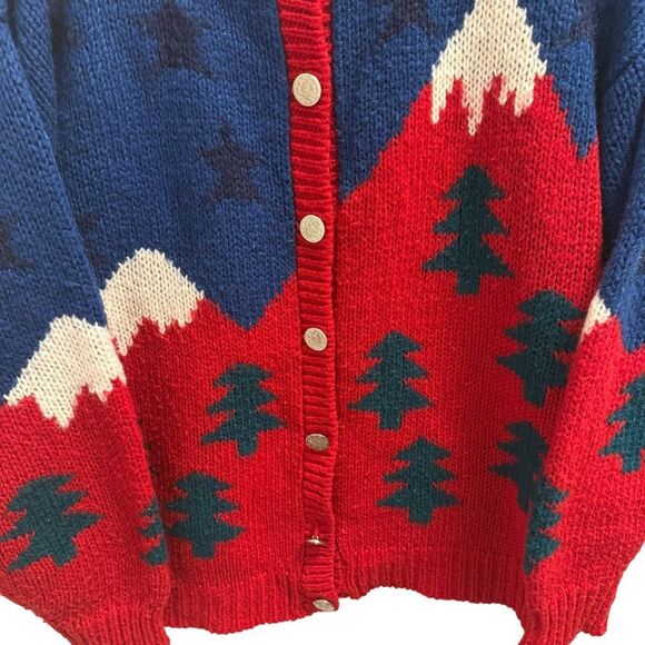 Vintage Boundry Waters knit holiday cardigan size medium - Picture 3 of 5
